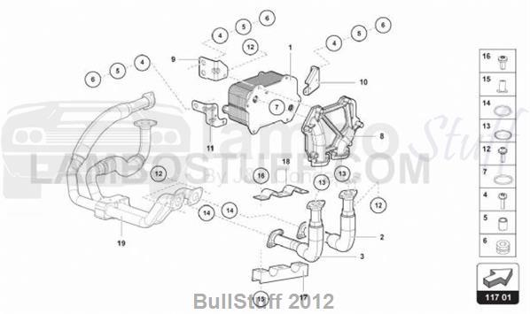 2017 Lamborghini AVENTADOR LP700-4 COUPE ARABIA OIL COOLER (117.01.00)